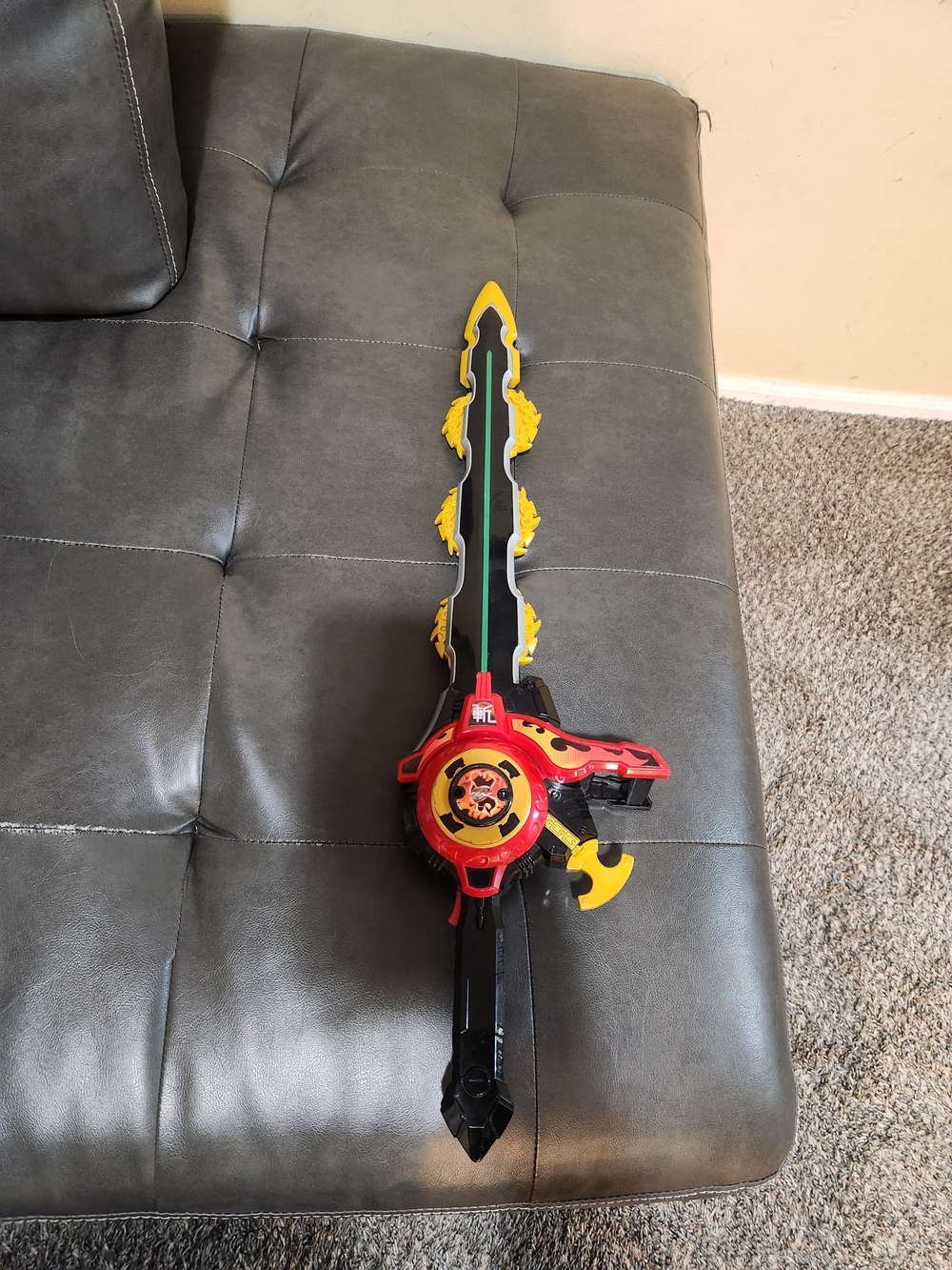 Power Rangers Battle Sword Toy - Red and Yellow Action Blade
